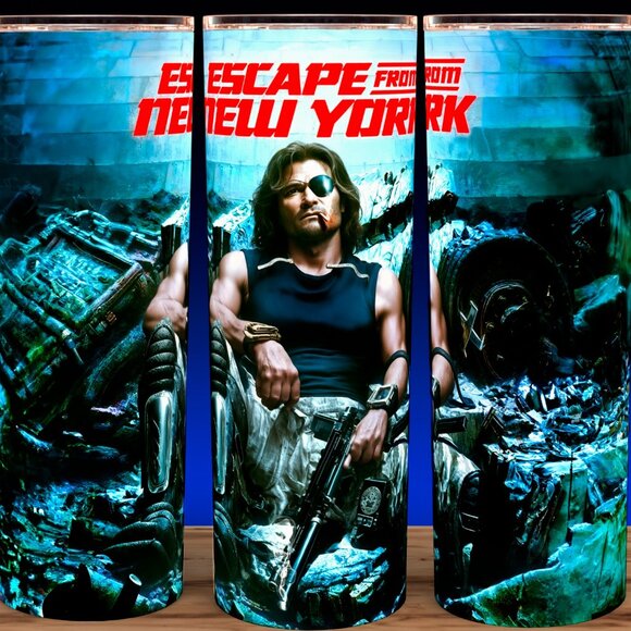 Escape from New York 80s Kurt Russell Movie Cup Mug Tumbler 20oz - Picture 1 of 3